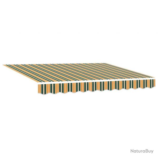 Auvent Rtractable Vert et jaune 300x250 cm Polyester