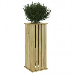 Jardinier avec doublure 33 x 33 x 85 cm, en pin imprégné.