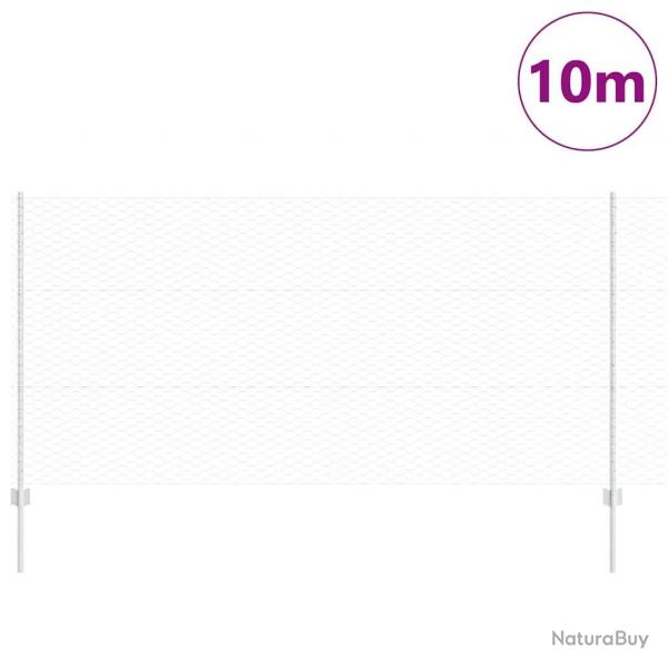 Poteaux de clture 10 pcs U-Channel 120 cm Acier galvanis