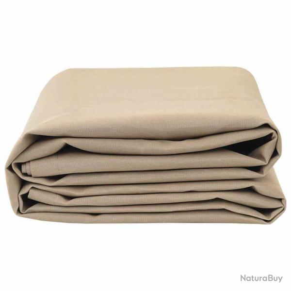 Tissu de rechange pour auvent Beige 10x1,6 m