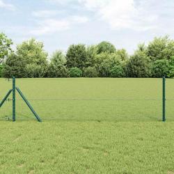 Clôture hexagonale verte 0,6x10 m en acier