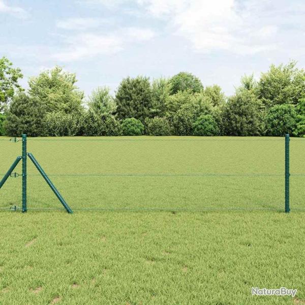 Clture hexagonale verte 0,6x10 m en acier