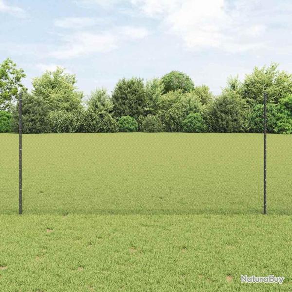 Poteaux de Clture 22 pcs U-Channel Gris 120 cm Acier