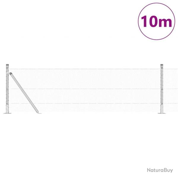 Clture hexagonale 0,6x10 m en acier galvanis