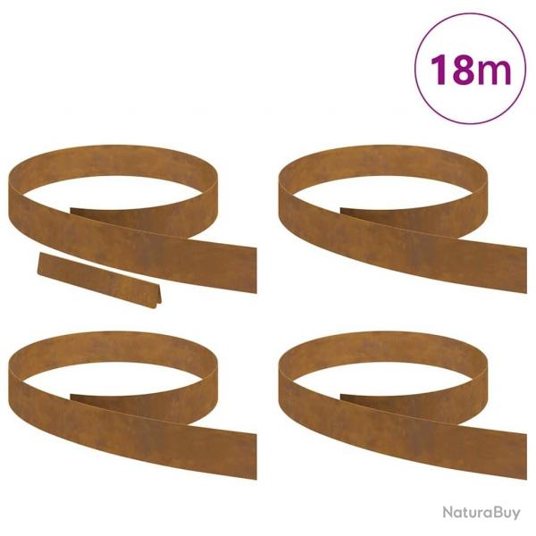 Bordure de jardin 4 pcs Rouill 450 x 10 cm