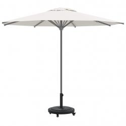 Base de parasol avec roues pour pôles Ø38-48 mm, 13 kg, ronde.