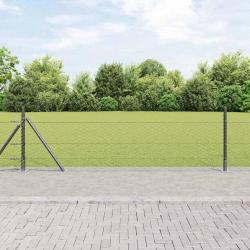 Clôture Hexagonale Grise 0,5x50 m Acier