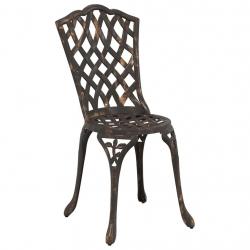 Chaises de jardin 2 pcs en alu bronze