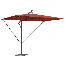 Parasol banane à mât déporté Couleur terre cuite
