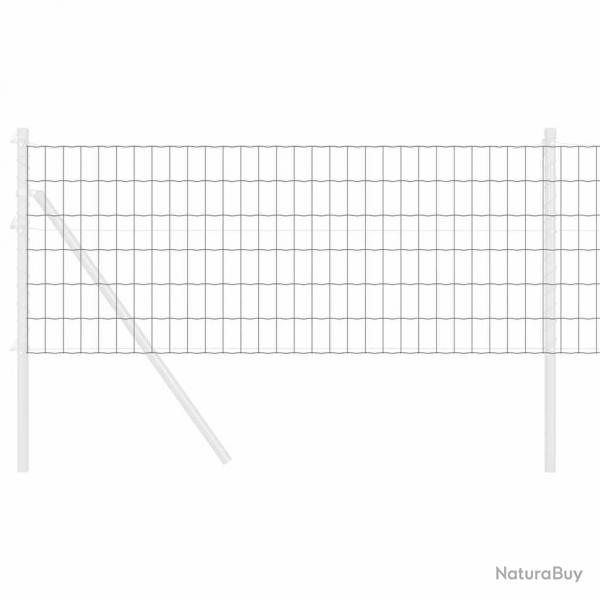 Clture Euro grise 0.8x10 m en acier