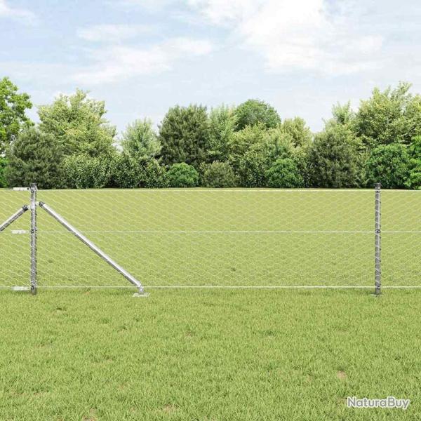 Clture hexagonale 0,6x10 m Acier galvanis