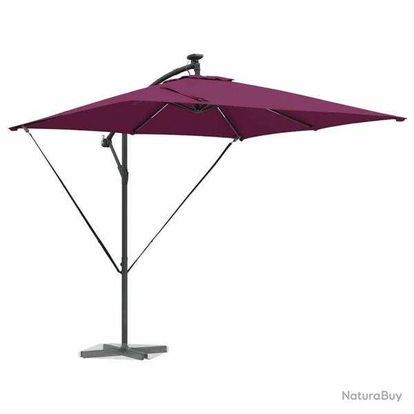 Parasol banane  mt dport Rouge bordeaux 249 x 249 x 250 cm