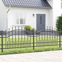 Clôture de jardin Gris 115 cm Acier peint par poudre