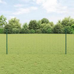 Clôture de jardin Ensemble de 2 Vert Acier 25 x 1 m Durable