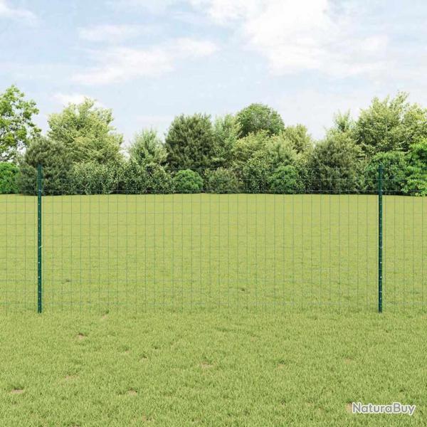Clture de jardin Ensemble de 2 Vert Acier 25 x 1 m Durable