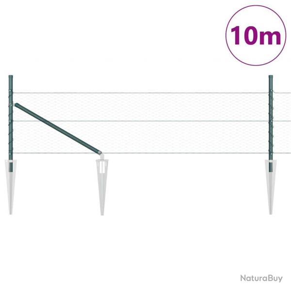 Clture Hexagonale Verte 0.5x10 m Acier