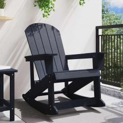Bergère à Bascule Adirondack Bleu Marine 73.5x92x90 cm HDPE