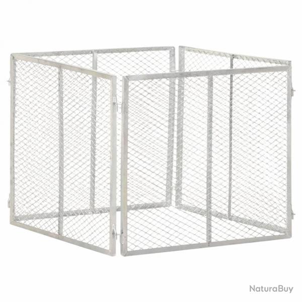 Composteur de jardin 85x85x70 cm Fer galvanis