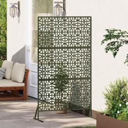 Écran de confidentialité vert olive 100x50x180 cm en acier.