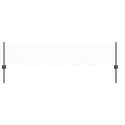 Poteaux de clôture 11 pièces U-Channel gris 40 cm en acier