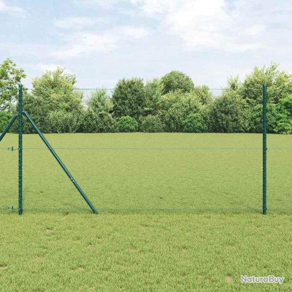 Ensemble de Clture 2 pices Vert fort Maille mtallique