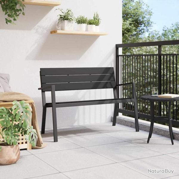 Banc de jardin en acier et WPC noir