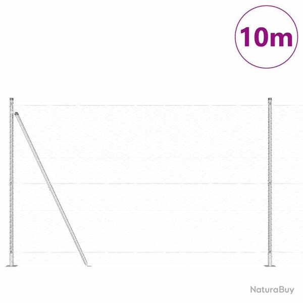 Clture Hexagonale 1,6x10 m Acier Galvanis