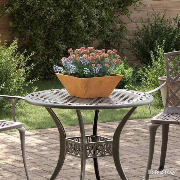 Bol jardinire 35x35x15 cm en acier weathering