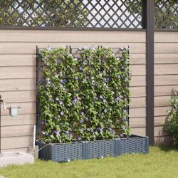 Jardinières de jardin 1 pc Gris clair 120 x 40 x 126 cm