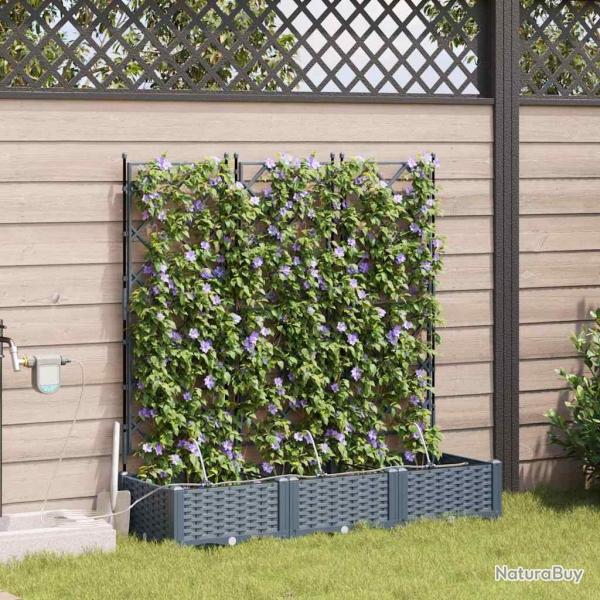 Jardinires de jardin 1 pc Gris clair 120 x 40 x 126 cm