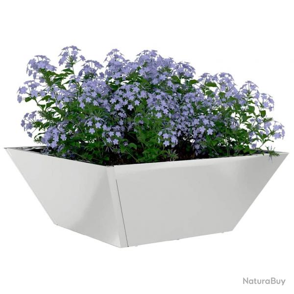 Jardinire bol en acier galvanis , 40 x 40 x 15 cm.