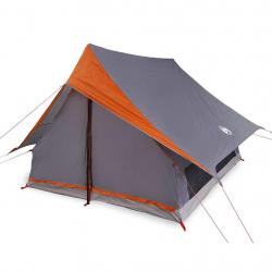 Tente A-Frame 5 personnes grise et orange, étanche