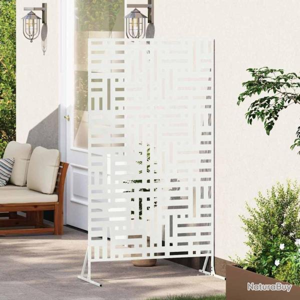 cran de confidentialit blanc 100x50x180 cm en acier