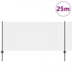 Kit clôture poules fil de fer Set de 2 Gris Métal, fil PVC