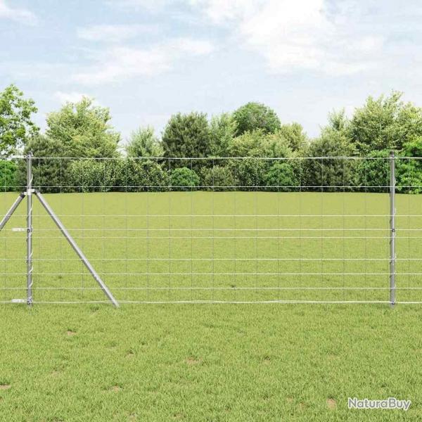 Clture de champ 1 x 25 m en acier galvanis
