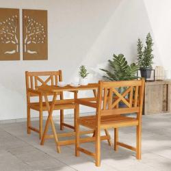 Chaises de jardin 2 pcs 56x56x90 cm Bois massif d'acacia