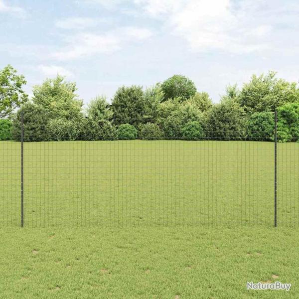 Euro Fence avec 10 poteaux gris 1,4x10 m en acier