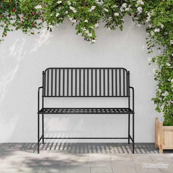 Banc d'extrieur Noir Mtal Standard Durable Banc d'extrieur
