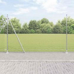 Set de poteaux de clôture 2 pièces Acier galvanisé 10 x 1.5 m