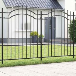 Clôture de jardin Gris 190 cm Acier peint par poudre