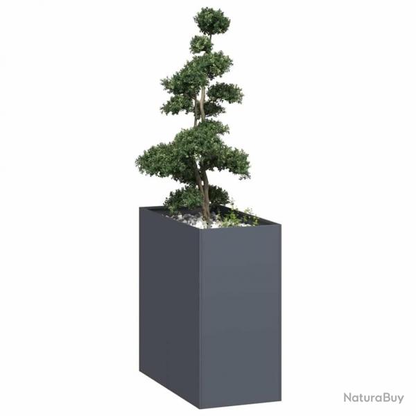 Jardinire anthracite 40x80x80 cm acier