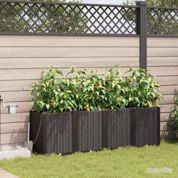 Jardinires de jardin 1 pc Marron 160 x 40 x 52 cm Plastique