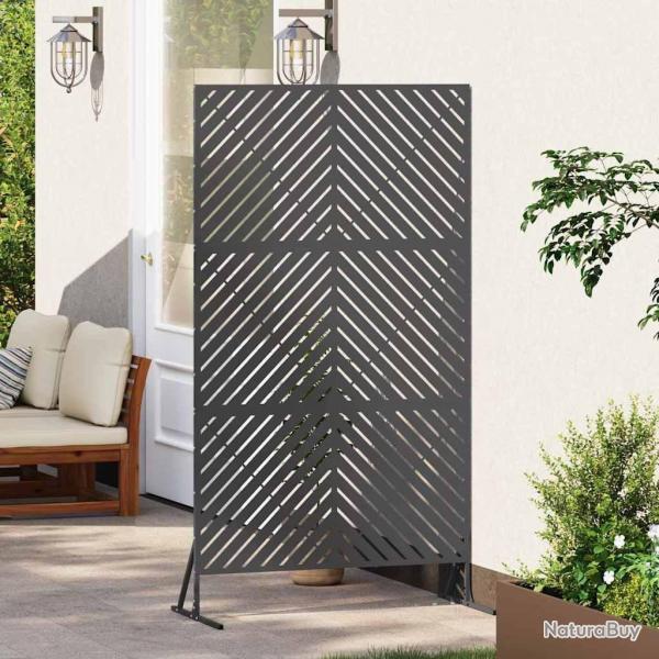 cran de Confidentialit Noir 100x50x180 cm en Acier