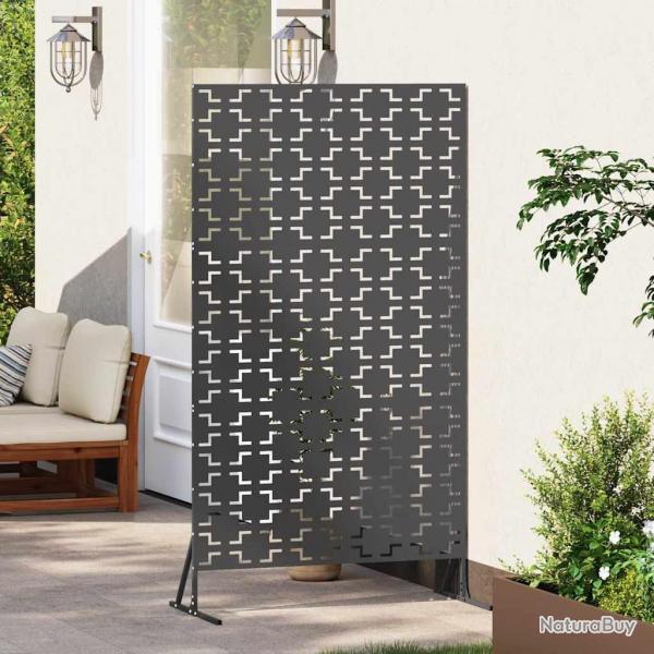 cran de confidentialit noir 100x50x180 cm en acier