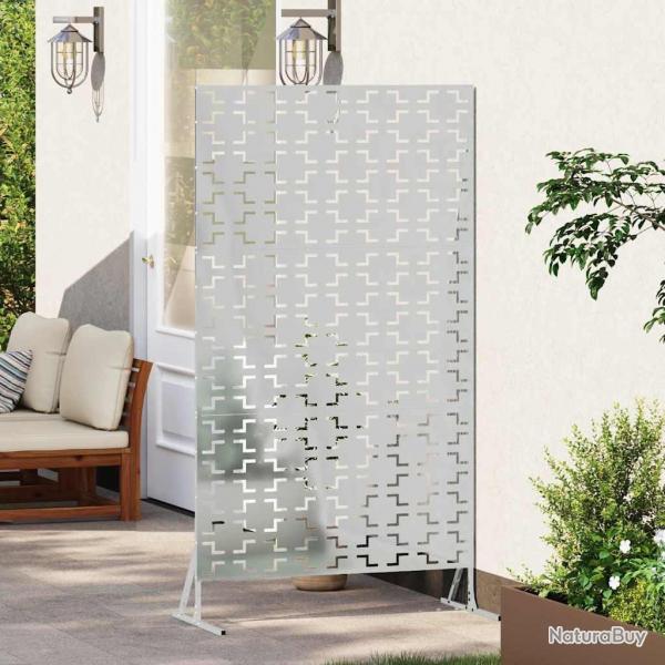 cran de confidentialit 100x50x180 cm en acier galvanis