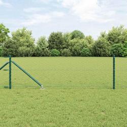 Clôture Hexagonale Verte 0,6x10 m Acier