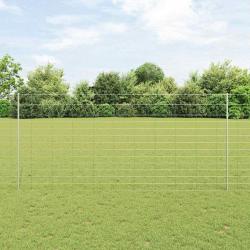 Poteaux de clôture 22 pcs U-Channel 140 cm en acier galvanisé