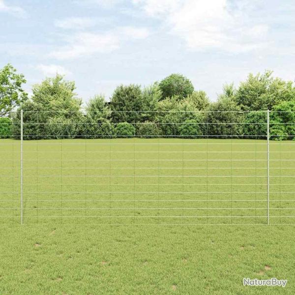 Poteaux de clture 22 pcs U-Channel 140 cm en acier galvanis