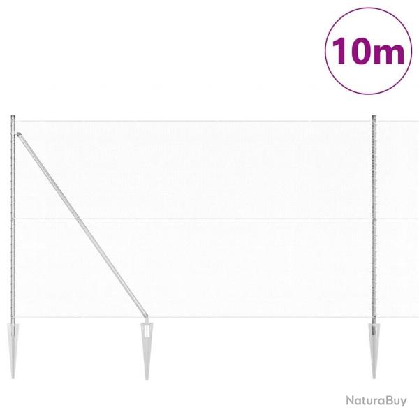 Clture hexagonale 1,5 x 10 m en acier galvanis
