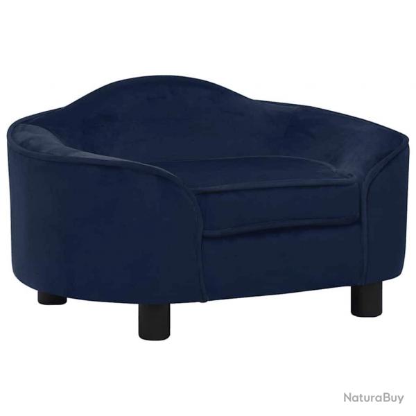 Canap pour chien Bleu 67x47x36 cm Peluche